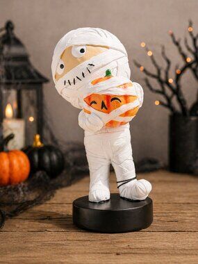 Cynthia Rowley Max the Mummy Halloween Figurine 10.5” Pumpkin Decor NWT